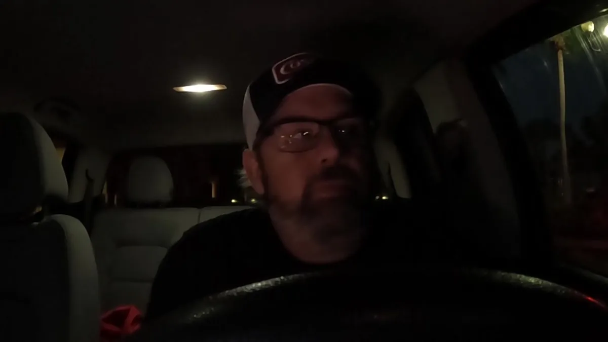 Derek describing a confusing delivery from inside his truck